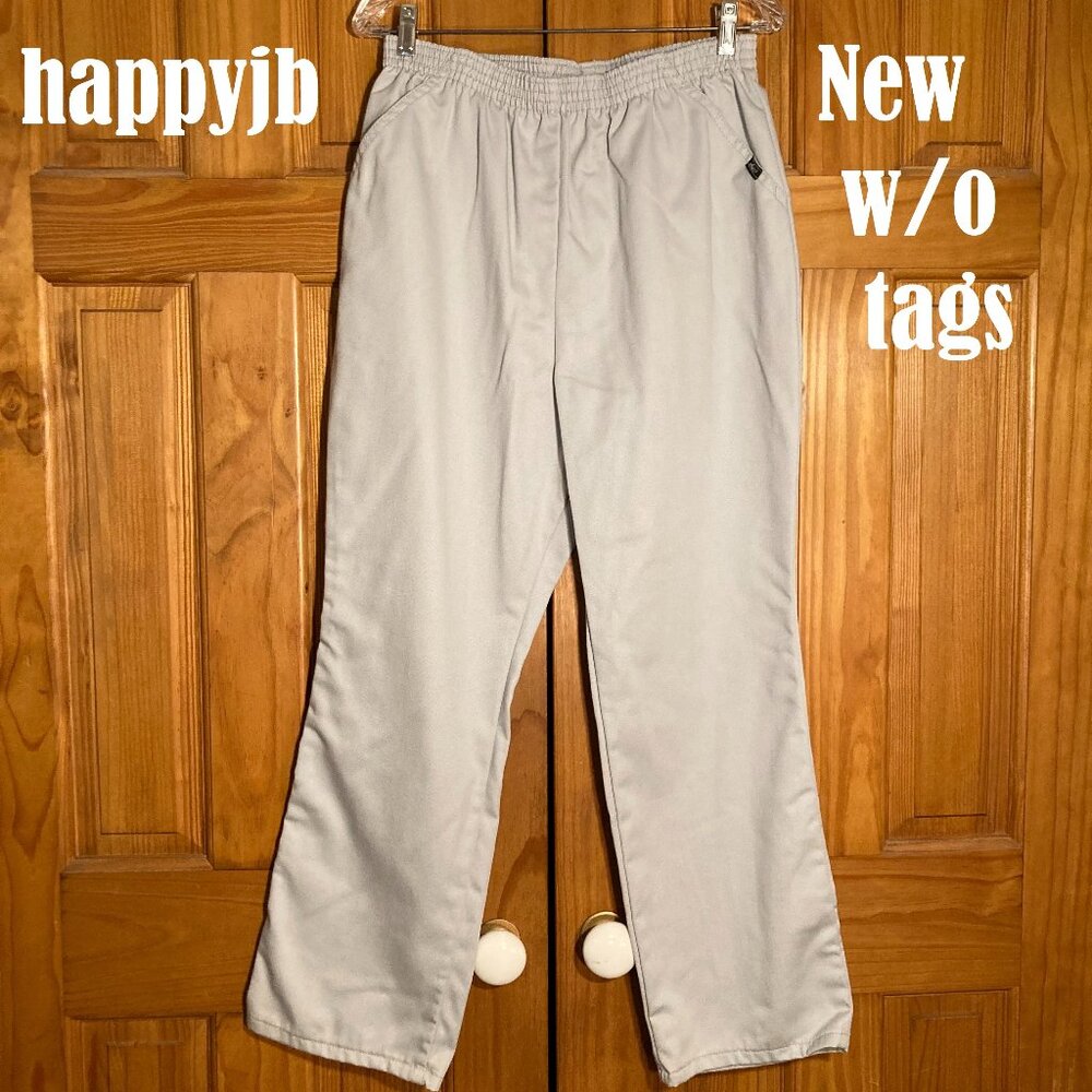 NWOT Chic Vintage 90s Pants Pull On Elastic Waist Gray Women's Size 16P